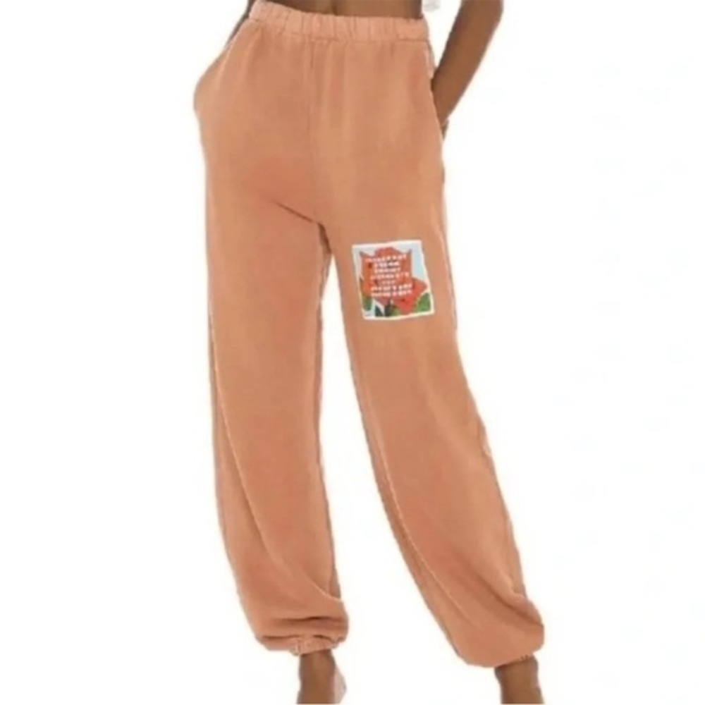 Boys Lie Peach Track Pants with Patch Detail